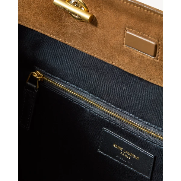 Brown Saint Laurent Niki Shopping in Suede, view 5 | Totes & Top-Handle Bags