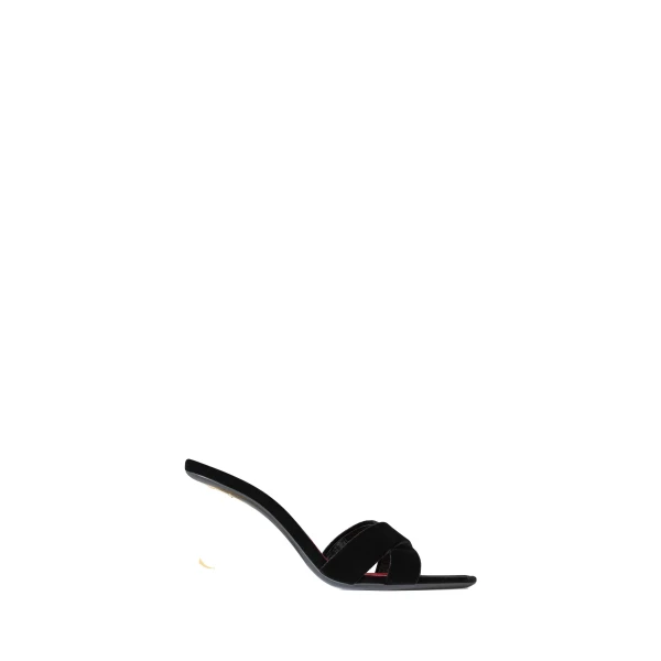 Opyum Mules in Velvet, Black
