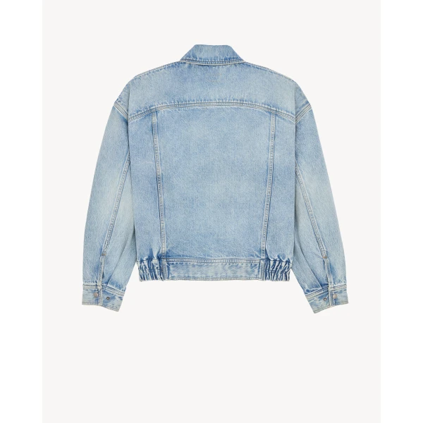 Blue Saint Laurent Oversized Jean Jacket, view 2 | Denim