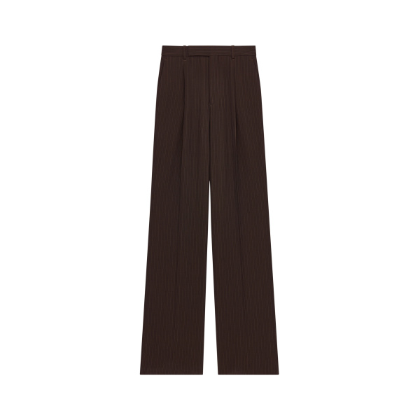 Pants in Chalk-Stripe Crepe