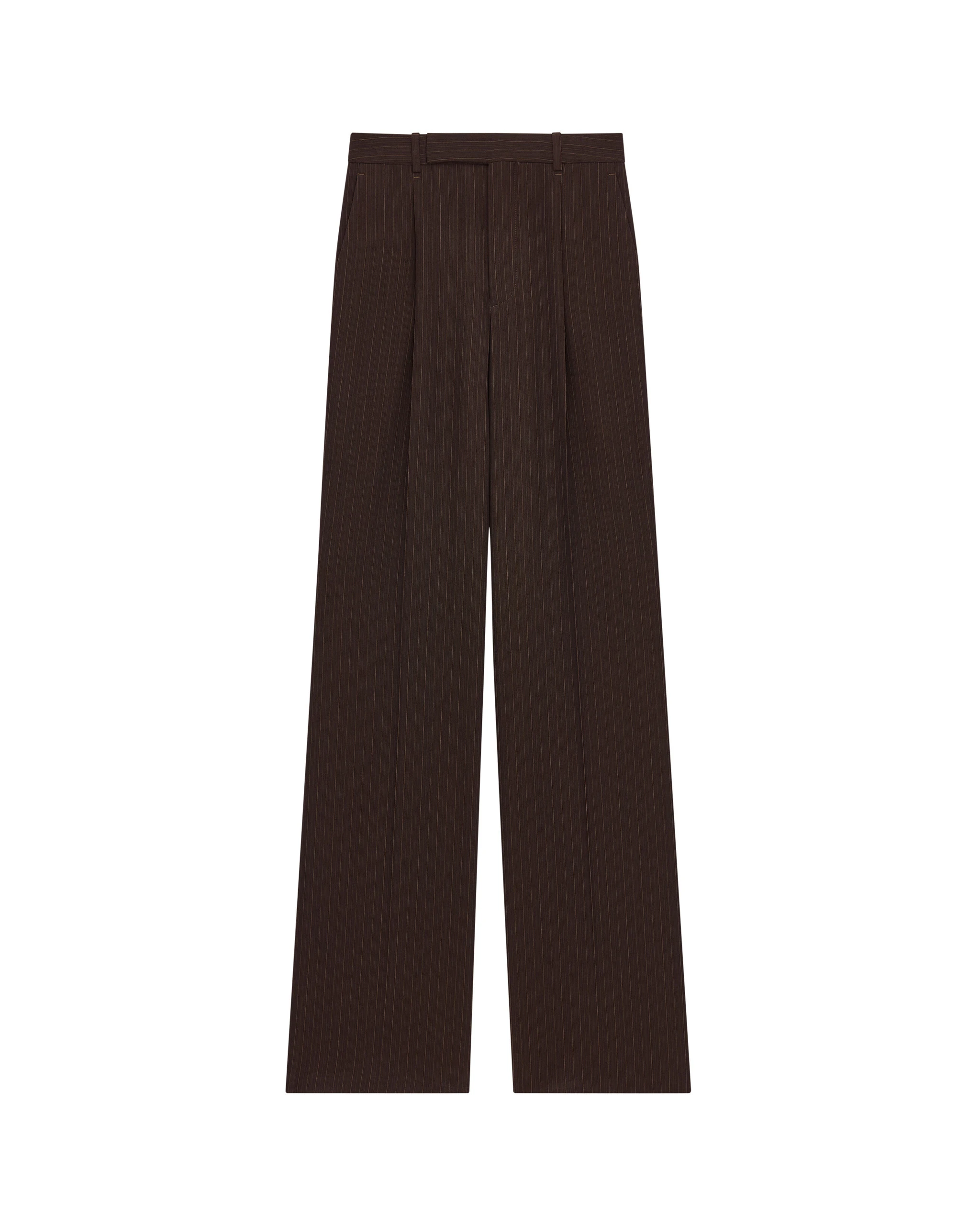 Saint Laurent Pants in Chalk-Stripe Crepe Multicolour Saint Laurent Pants in Chalk-Stripe Crepe | Tailored pants