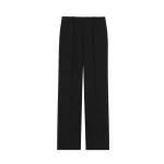 Black Saint Laurent Pants in Stripe Crepe | Tailored pants