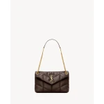 Brown Saint Laurent Puffer Small in Lambskin, Arabica | Shoulder & Crossbody Bags