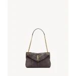 Grey Saint Laurent Puffer Small in Suede, Urban Grey | Shoulder & Crossbody Bags