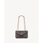Grey Saint Laurent Puffer Toy in Suede | Mini Bags