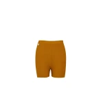 Orange Saint Laurent Rib-Knit Cycling Shorts, Curcuma | Shorts