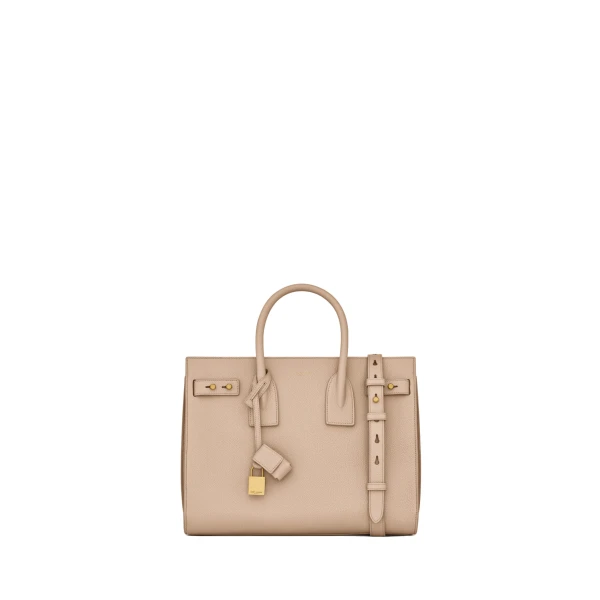 Beige Saint Laurent SAC DE JOUR IN SUPPLE GRAINED LEATHER - SMALL | Totes & Top-Handle Bags