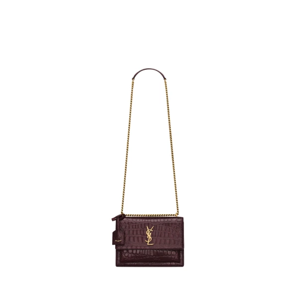 Saint Laurent SUNSET MEDIUM IN CROCODILE-EMBOSSED LEATHER | Shoulder & Crossbody Bags