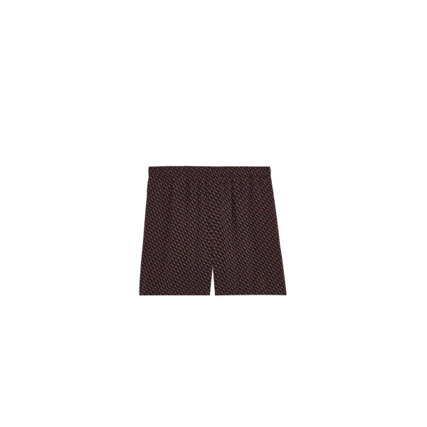 Shorts in Silk with Cassandre All Over