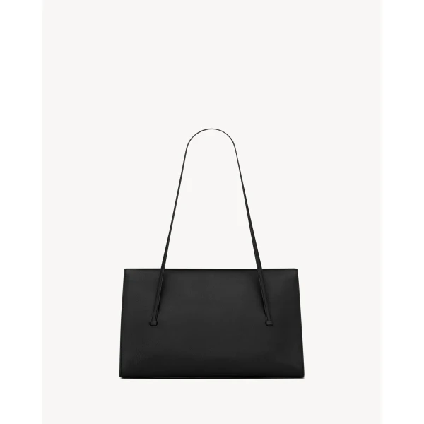 Black Saint Laurent Simone Medium in Soft Leather, view 3 | Shoulder & Crossbody Bags