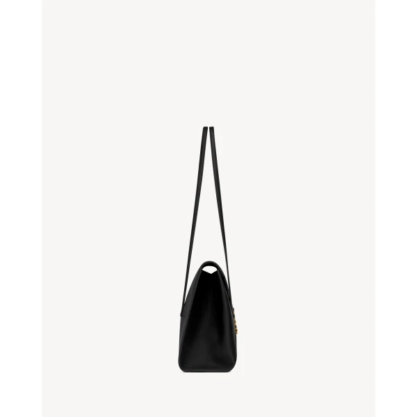 Black Saint Laurent Simone Medium in Soft Leather, view 4 | Shoulder & Crossbody Bags