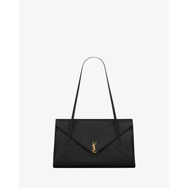 Black Saint Laurent Simone Medium in Soft Leather | Shoulder & Crossbody Bags