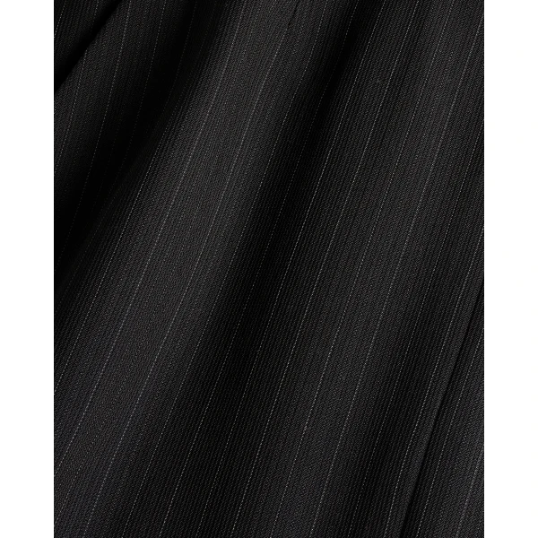 Multicolour Saint Laurent Split Pencil Skirt in Chalk-Stripe Wool Mélange, view 4 | Pencil Skirts