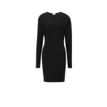 Black Saint Laurent Sweater Dress in Double-Face Knit | Dresses