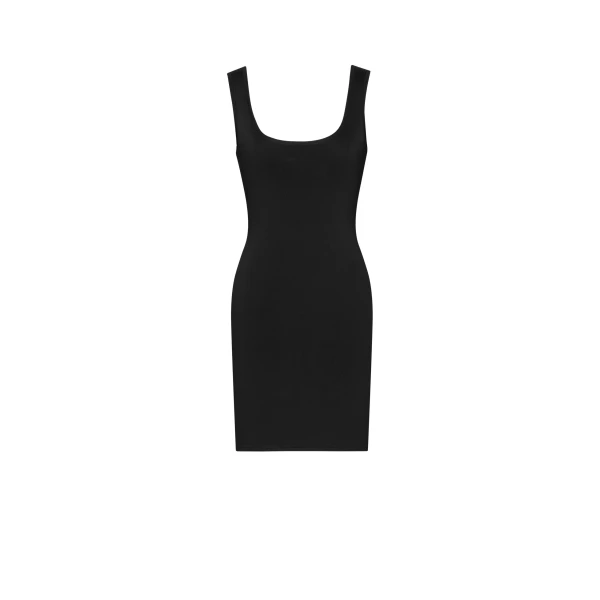 Black Saint Laurent Tank Mini Dress in Knit | Mini Dresses