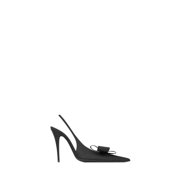 Tea Slingback Pumps in Satin