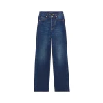Blue Saint Laurent V-Waist Baggy Jeans, Sacramento Blue | Denim