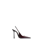 Brown Saint Laurent Vendome Slingback Pumps in Patent Leather | Heels