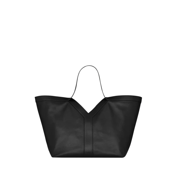 Black Saint Laurent Y TOTE IN LEATHER | Totes & Top-Handle Bags