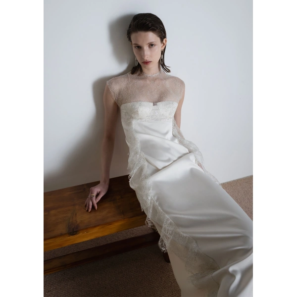 Sandra Mansour Allure Dress in Off White, view 3