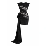 Sandra Mansour Blackout Dress in Black