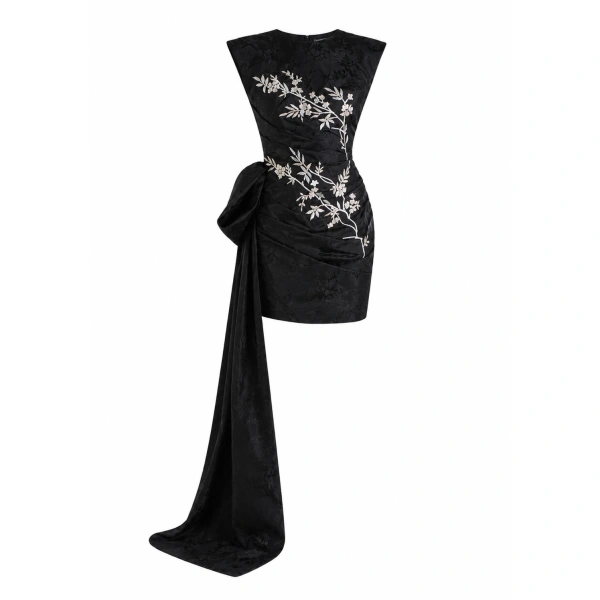 Sandra Mansour Blackout Dress in Black