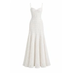 Sandra Mansour Carreau Dress in White