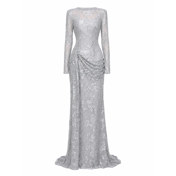 Centered Dress in Silver