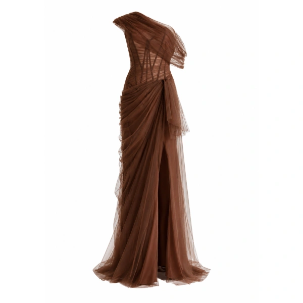 Sandra Mansour Delirium Dress in Brown