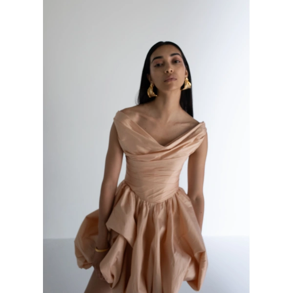 Sandra Mansour À Demi Dress in Peach, view 2