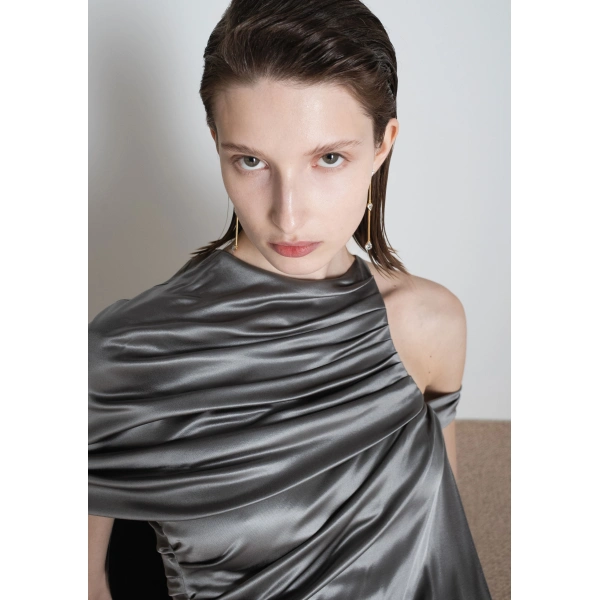Sandra Mansour Devotion Dress in Dark Grey, view 3