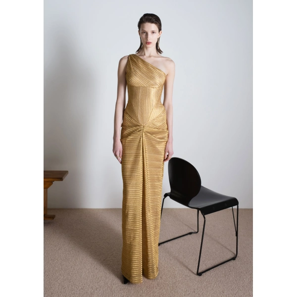 Sandra Mansour Dreamstate Dress in Gold, view 2