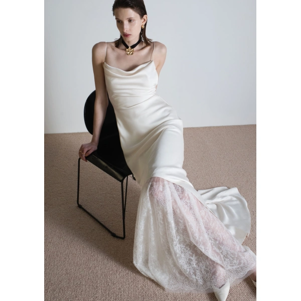 Sandra Mansour Enigma Dress in Off White, view 3