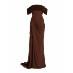 Sandra Mansour Exposure Dress in Brown