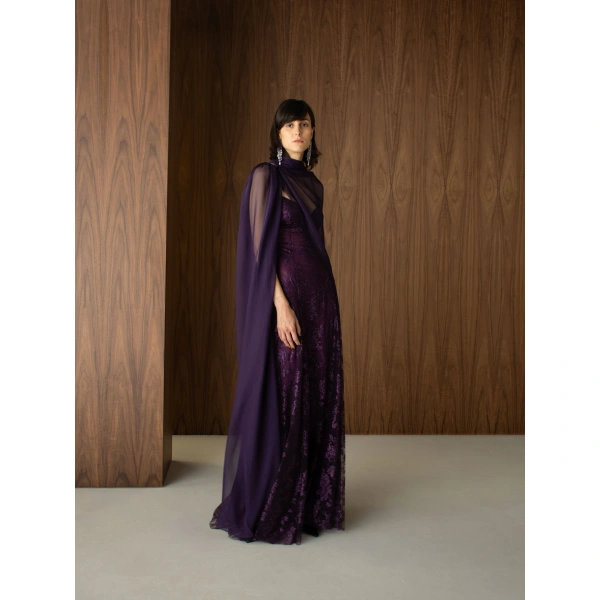 Sandra Mansour Gaze Dress in Violet, view 3