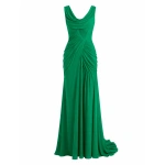 Sandra Mansour Illume Dress in Emerald