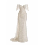 Sandra Mansour La Rose Dress in Off White