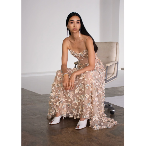 Sandra Mansour Lettre à soi Dress in Peach, view 3