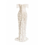 Sandra Mansour Lumière Rasante Dress in Off White