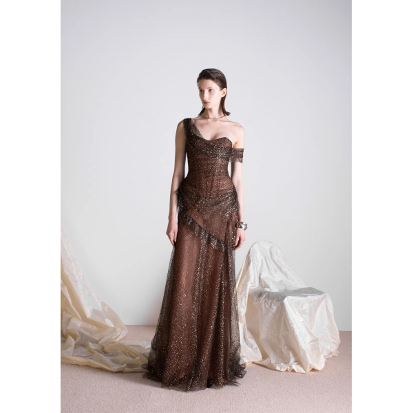 Sandra Mansour Nightfall Dress in Black, view 2