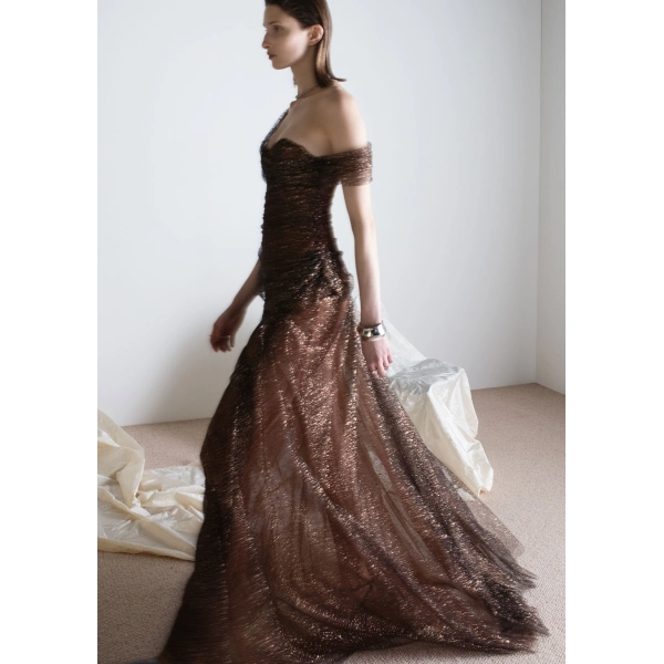 Sandra Mansour Nightfall Dress in Black, view 3