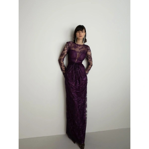Sandra Mansour Posture Dress in Violet, view 2