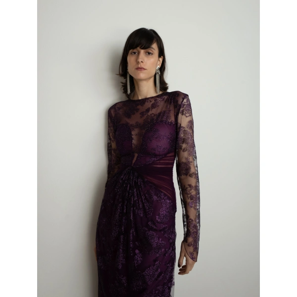 Sandra Mansour Posture Dress in Violet, view 3