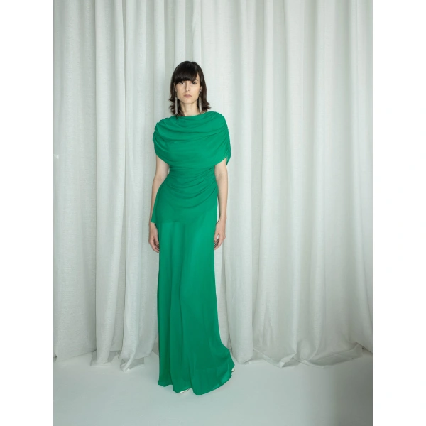 Sandra Mansour Pulse Dress in Emerald, view 2