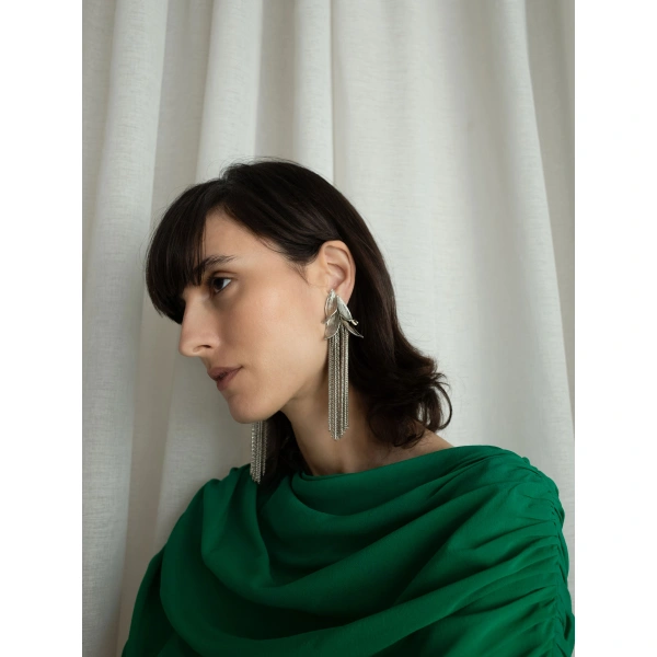 Sandra Mansour Pulse Dress in Emerald, view 3