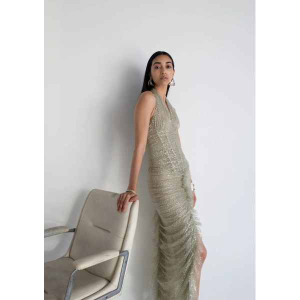 Sandra Mansour Respire Dress in Green, view 2