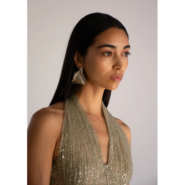 Sandra Mansour Respire Dress in Green, view 3
