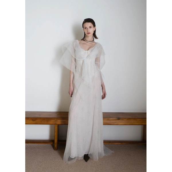 Sandra Mansour Reverie Gown in Off White, view 2