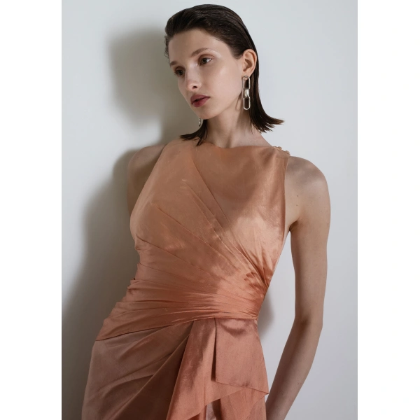 Sandra Mansour Second Skin Dress in Copper, view 3