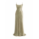 Sandra Mansour Sequence Dress in Sage